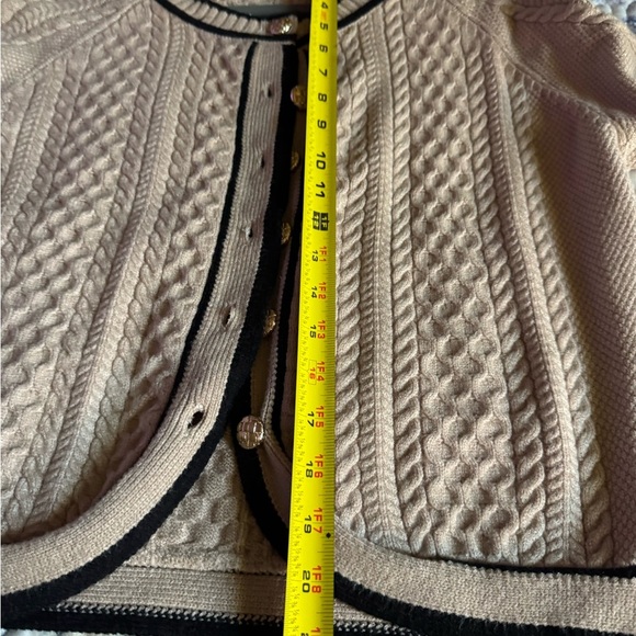 Fate taupe and Black Cable Knit Cardigan - Picture 5 of 7